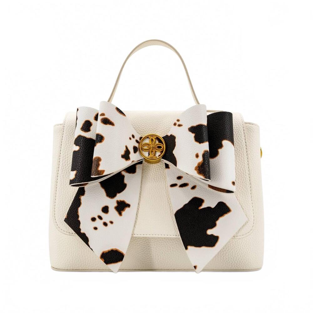 NEW LIKE DREAMS women's saddle bow crossbody bag in ivory